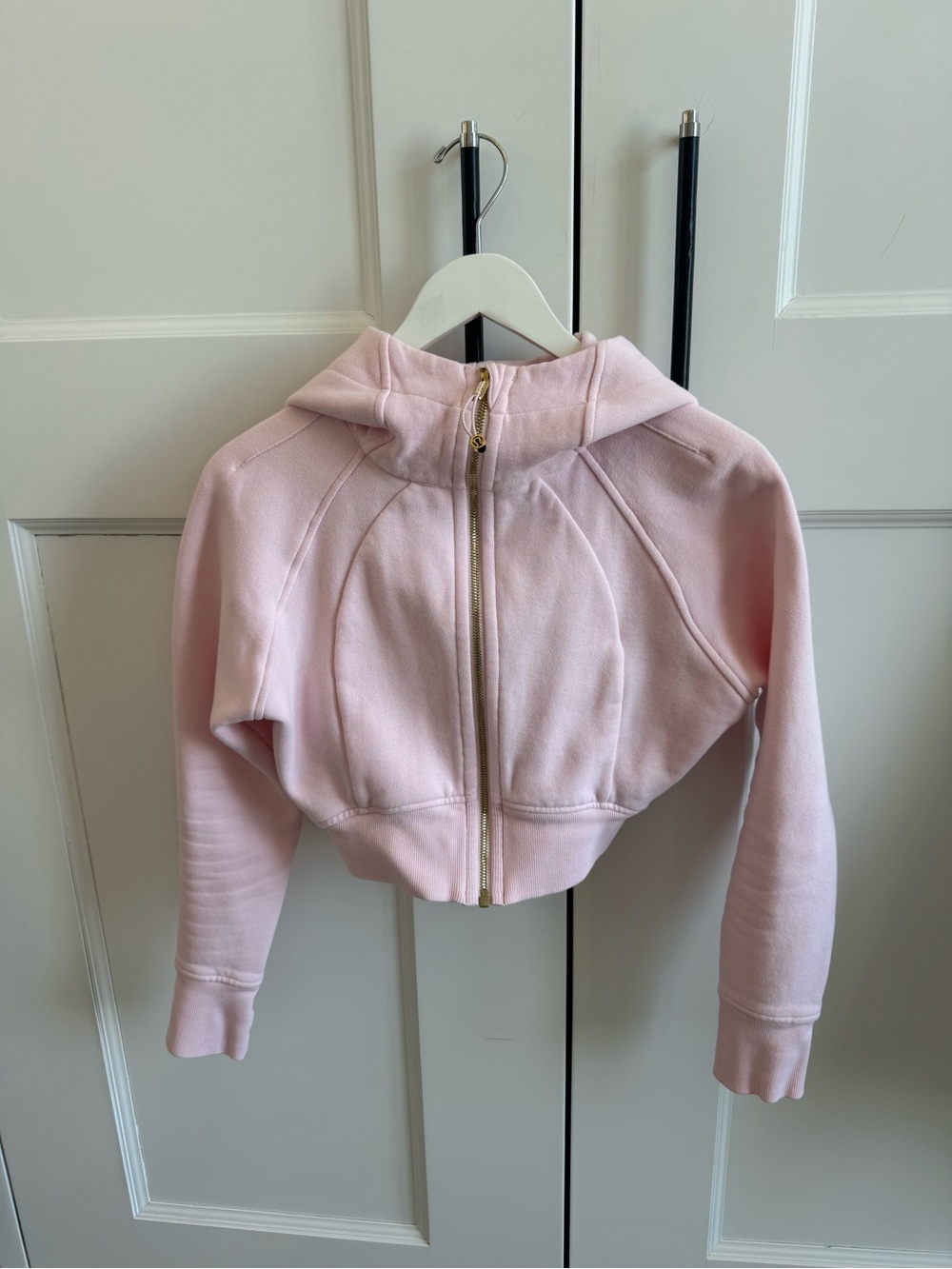 lululemon athletica Light Pink Cropped Zip Hoodie